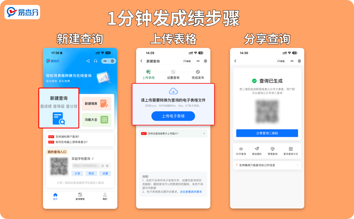 易查分查询发布操作流程
